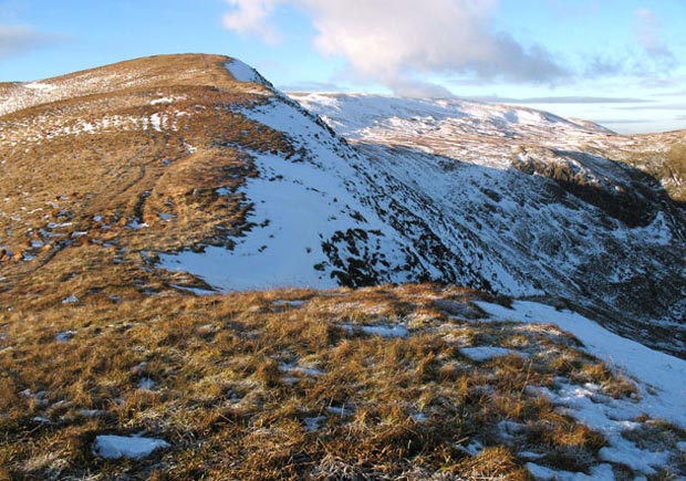 View back to Firthybrig Rig as we start to descend Mid Craig.