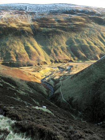 View down to Moffat Dale as we come back down the track from Loch Skene.