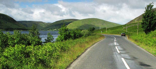 Picture showing where to park on the A708 beside St Mary's Loch.