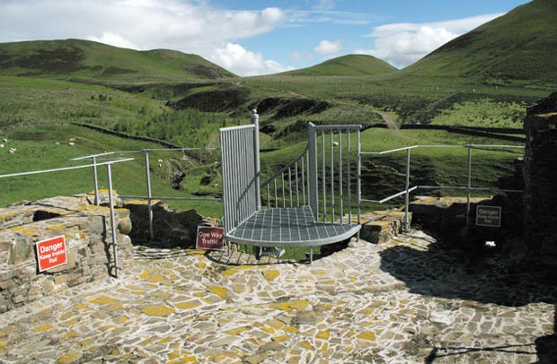 View towards the north east from the top of Dryhope Tower.