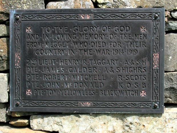 View of the war memorial at Cappercleuch - detail.