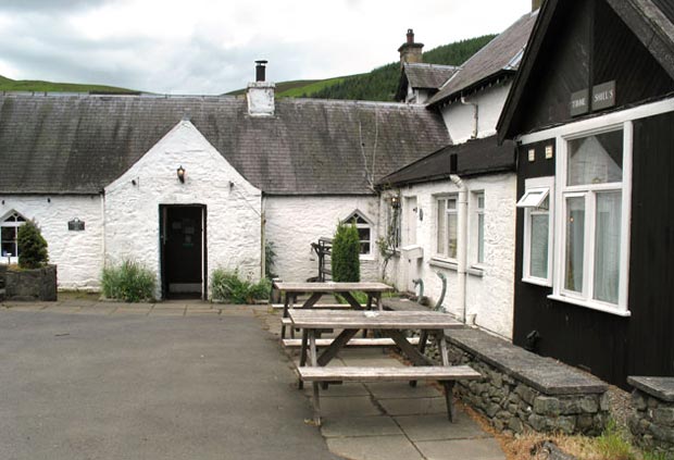 View of the entrance to Tibbie Shiels Inn as it looked on 20th June 2008