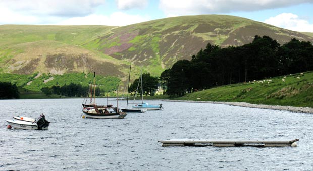 Pass the sailing clubhouse on St Mary's Loch after leaving Tibbie Shiels Inn.