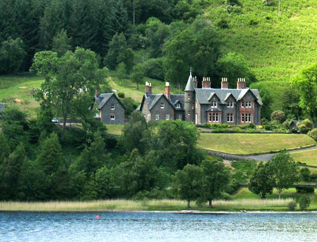 View across St Mary's Loch to Rodono House.