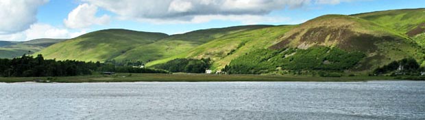 View over to the Cappercleuch, the Megget Water Valley and Capper Law from across St Mary's Loch.