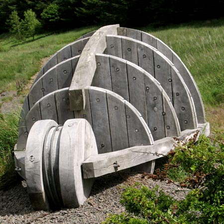 Sculpture on the shore of St Mary's Loch.