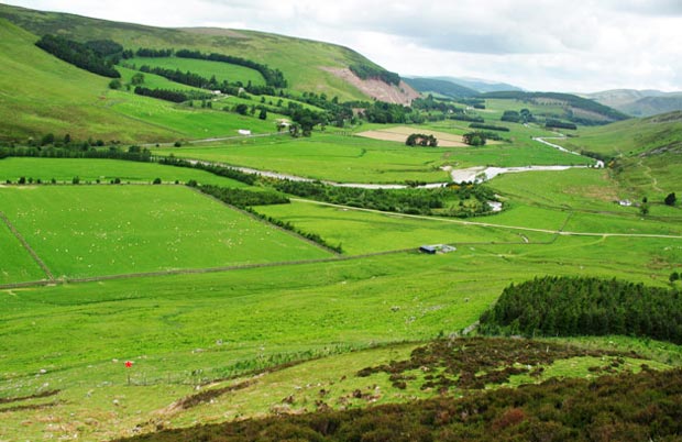 View into the Tweed valley from Craig Head.