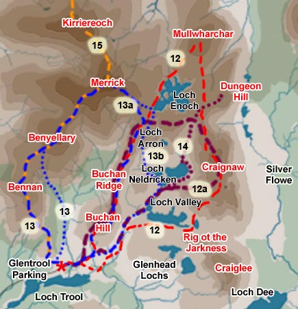 Map of South End of the Awful Hand