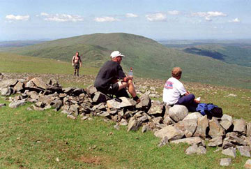 On the county bounday on top of Kirriereoch looking north .