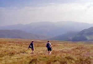 Coming down the tourist route from Merrick via Benyellary with the Minnigaff hills in the distance