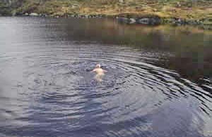 Cooling off in Loch Enoch