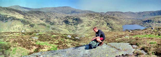 View from the Rig of Jarkness showing the route along the Buchan ridge onto Merrick