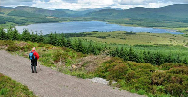 View of Clatteringshwas from near the top of Benniguinea.