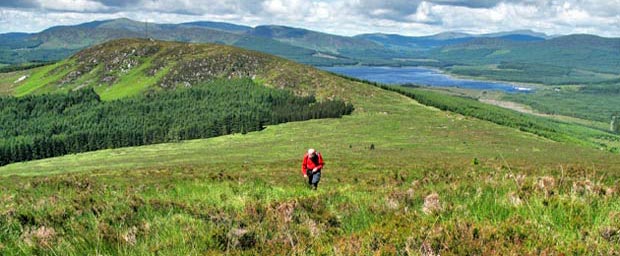 Nearing the top of Cairnsmore of Dee (or Black Craig of Dee).