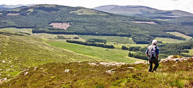 View of Cairnsmore of Fleet as we descend from Cairnsmore of Dee.