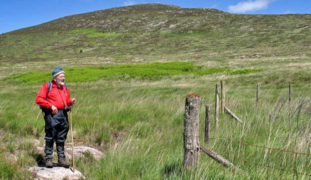 Looking back up the route we have come down from Cairnsmore of Dee.