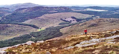 View from the top of Craignelder with Clatteringshaws in the distance