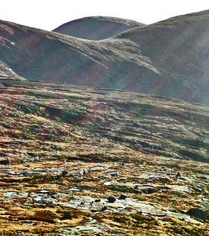 Cairnsmore of Fleet from the broad col between Craignelder and Meikle Mulltaggart