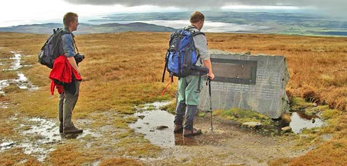 The monumet to the 9 aircrews who have died on this hill