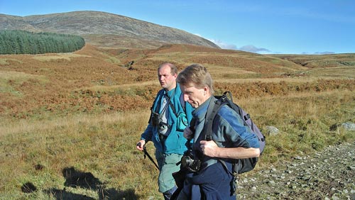 View back up the route we have just descended taken from the track which leads back to Cairnsmore House 