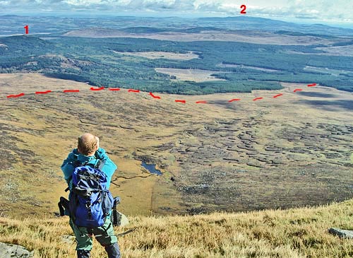 View from Clints of the Spout over the nature reserve over 400ms below