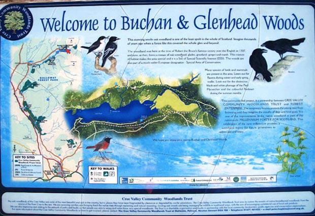 Information board near Bruce's Stone