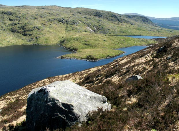 View shwoing the isthmus between Loch Narroch and Loch Valley