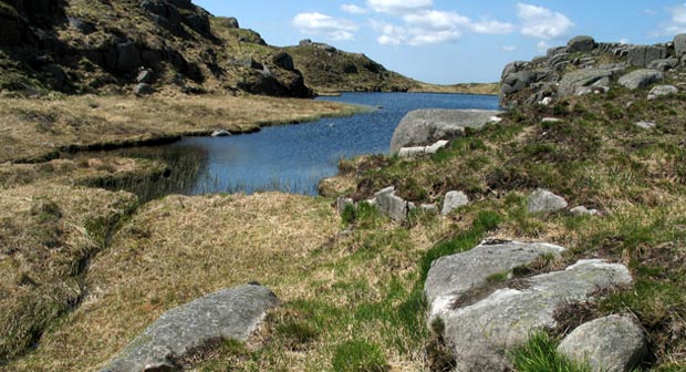 View along Dow Loch from near the outflow to the Dow Spout