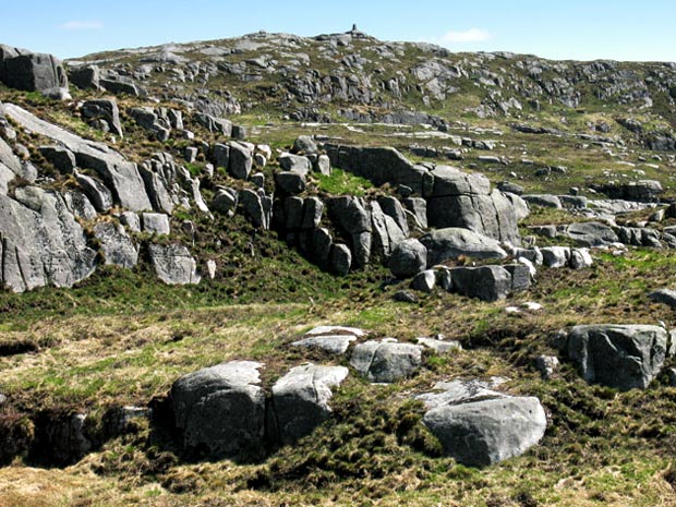 View towards the trig pint on Craiglee