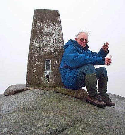 Having a dram at the trig point on the top of Craiglee