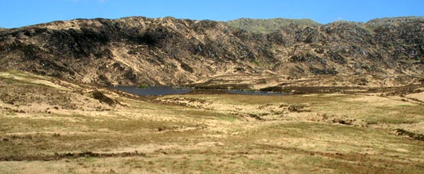 View across Long Loch of Glenhead to the Rig of the Jarkness