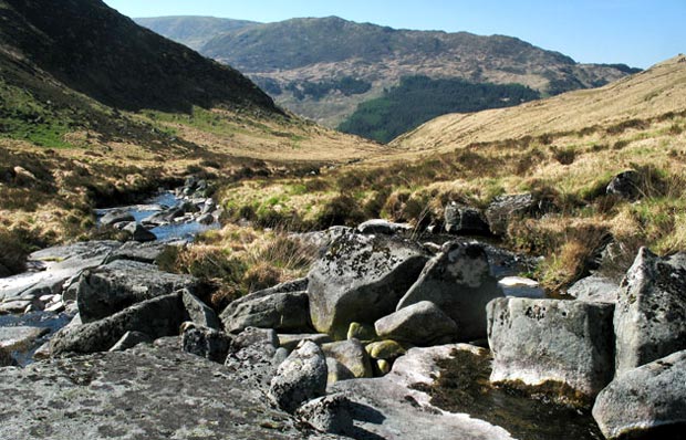 View down the Gairland Burn towards Mulldonoch