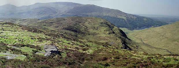 View from the Rig of the Jarkness back down towards the start of the route at Loch Trool 