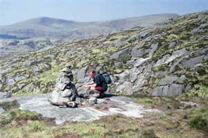 The monument on Craignaw to a crashed F1-11.