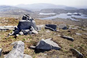 Loch Enoch and the Minnigaff Hills from Mulwharchar