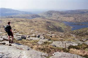 View of Loch Neldricken from the ascent of Craignaw.