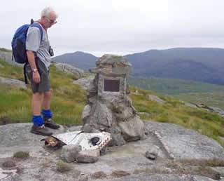 Monument to pilots of an F11 which crashed here December 1979