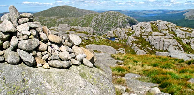 Mullwharchar and Dungeon Hill from the summit of Craignaw