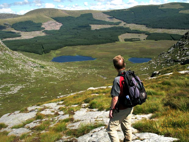 View down the Nick of the Dungeon to the Round Loch of the Dungeon