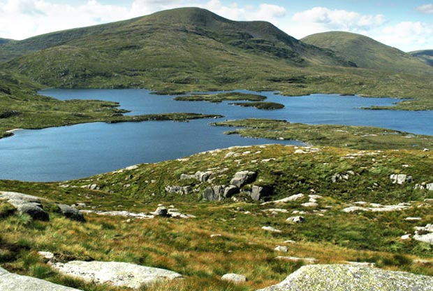 Loch Enoch and the Awful Hand from the top of Craignairny