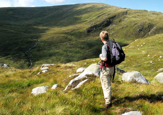 On the Buchan Ridge looking up at the Merrick