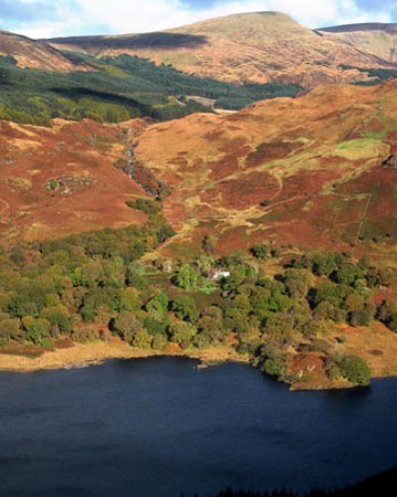 View from White Bennan of the Buchan Burn route onto Benyellary and the Merrick