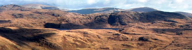 Rhinns of Kells from  Mulldonoch with hill names
