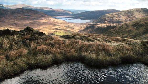 View from another of Mulldonoch's lochans looking East towards Loch Dee