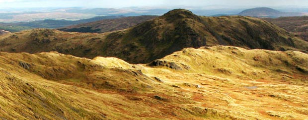 Detail showing the Bennanbrack Ridge and Curleywee