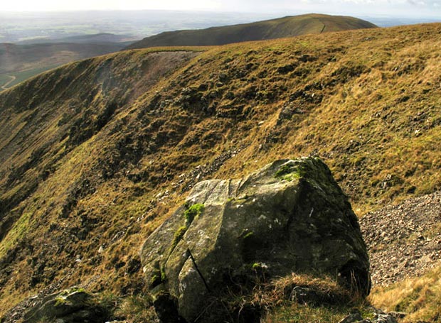 View from the Scars of Lamachan towards Larg Hill