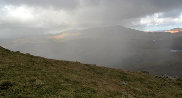 View from Bennanbrack of Merrick caught in a sudden squall