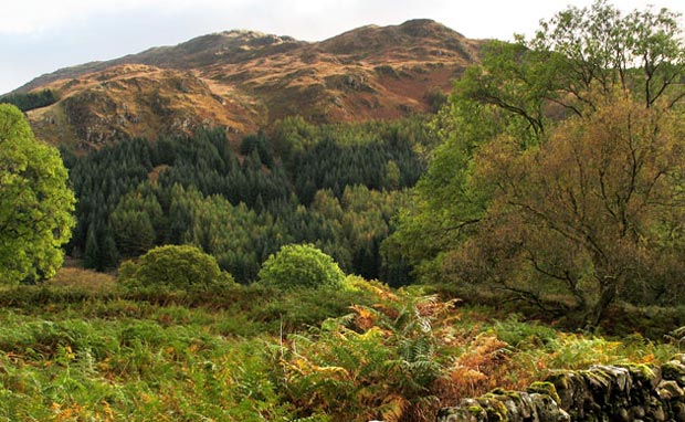 View back to where we started the day - climbing up past White Bennan to Muldonnoch