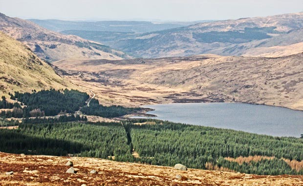 View looking west over Loch Dee from the south end of Cairngarroch