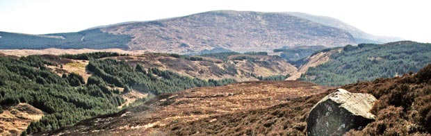 Craignelder and Cairnsmore of Fleet from Mulwhurn